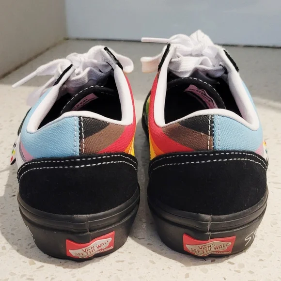 Vans Colorful "Skateboarding 4 All" Rainbow Sneakers | Size 5 - Picture 3 of 7